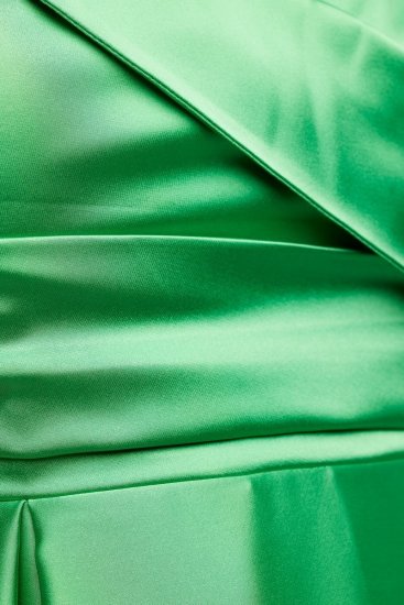 Ulla Popken 817135 Robe de soirée trapèze à col V Vert - Robes de soirée - Robes de soirée en grandes tailles