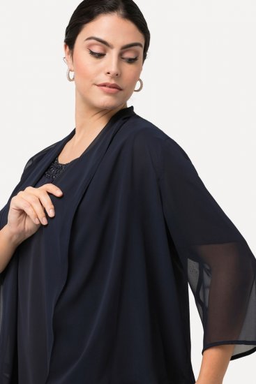 Ulla Popken 817211 Veste Bleu marine - Vestes - Vestes grande taille pour femme