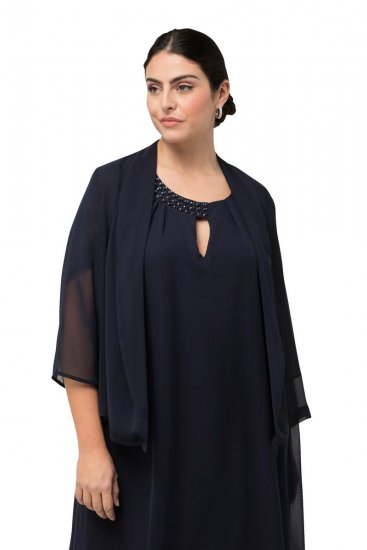 Ulla Popken 817211 Veste Bleu marine - Vestes - Vestes grande taille pour femme