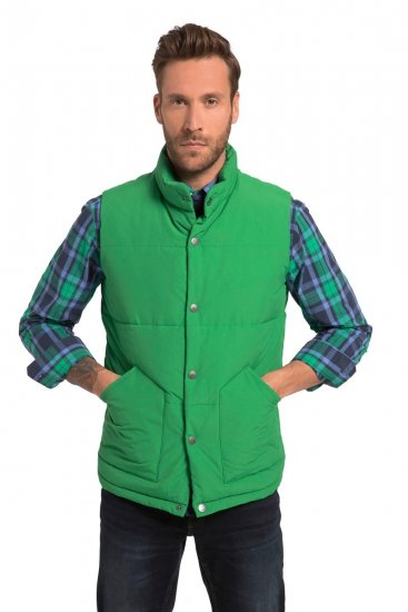 JP1880 818980 Gilet matelassé en mélange de coton Vert clair - Vestes - Vestes homme grandes tailles