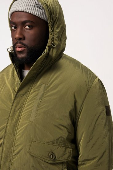 STHUGE Bomber Jacket With Hood Green - Vestes - Vestes homme grandes tailles