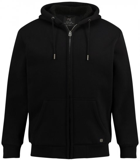 JP1880 820464 Veste à capuche doublée teddy Noir TALL - TALL sweatshirts - Sweatshirts TALL pour hommes grands