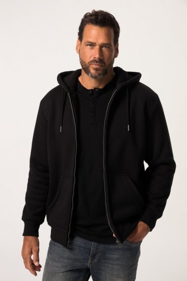 JP1880 820464 Veste à capuche doublée teddy Noir - Sweatshirts & hoodies - Sweatshirts/Hoodies grande taille homme