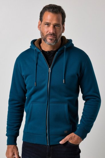 JP1880 820464 Veste à capuche doublée teddy Bleu encre TALL - TALL sweatshirts - Sweatshirts TALL pour hommes grands