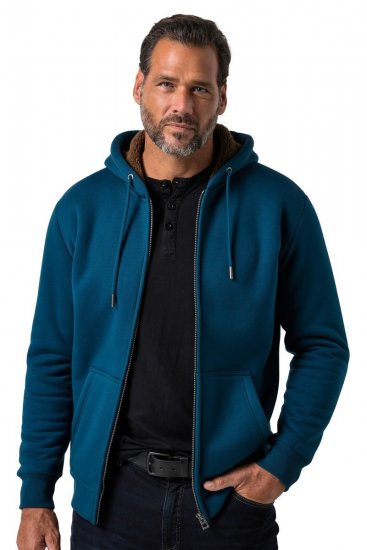 JP1880 820464 Veste à capuche doublée teddy Bleu encre TALL - TALL sweatshirts - Sweatshirts TALL pour hommes grands