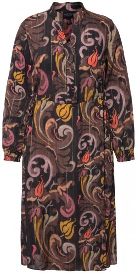 Ulla Popken 820662 Robe imprimée Noir - Robes de soirée - Robes de soirée en grandes tailles