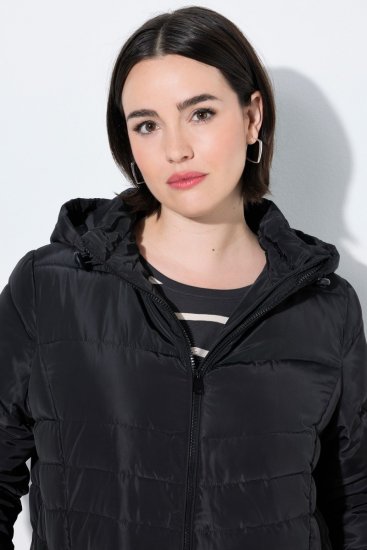 Ulla Popken 820889 Manteau matelassé Noir - Manteaux - Manteaux grande taille pour femme