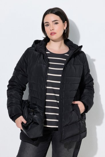 Ulla Popken 820889 Manteau matelassé Noir - Manteaux - Manteaux grande taille pour femme