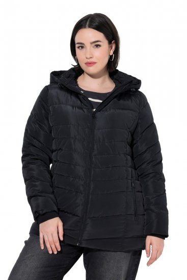 Ulla Popken 820889 Manteau matelassé Noir - Manteaux - Manteaux grande taille pour femme