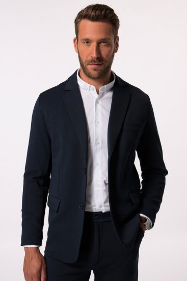 JP1880 New York Flexnamic Blazer en jersey avec poches à rabat Bleu marine - Costumes - Costumes grandes tailles 