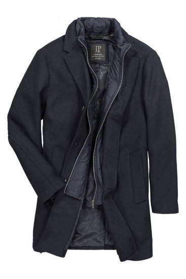 JP1880 821066 Matelassé Manteau en laine Bleu marine - Vestes - Vestes homme grandes tailles