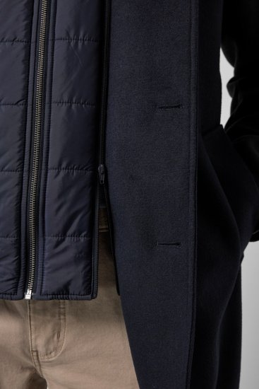 JP1880 821066 Matelassé Manteau en laine Bleu marine - Vestes - Vestes homme grandes tailles