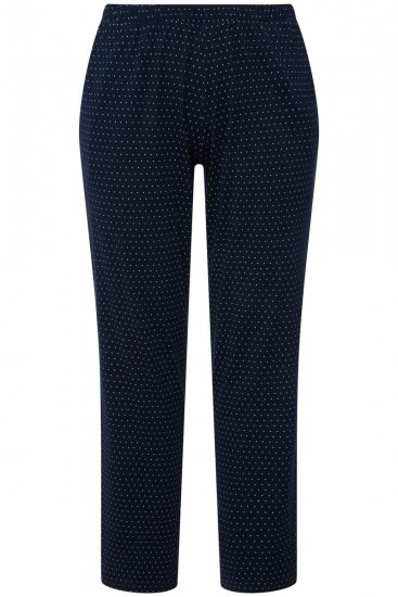 Ulla Popken 821244 Pyjama à pois Bleu marine - Pyjamas/vêtements de détente - 
