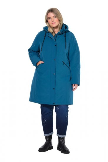 Ulla Popken 821495 Manteau technique Pétrole - Manteaux - Manteaux grande taille pour femme