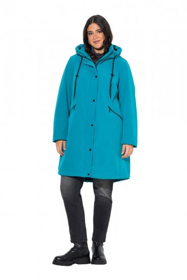 Ulla Popken 821495 Manteau technique Turquoise - Manteaux - Manteaux grande taille pour femme