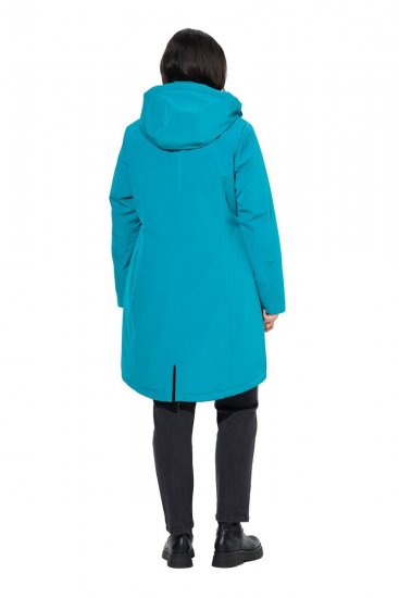 Ulla Popken 821495 Manteau technique Turquoise - Manteaux - Manteaux grande taille pour femme