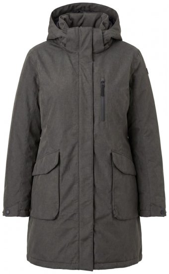 Ulla Popken 821737 Parka matelassée HYPRAR à capuche Gris foncé chiné - Vestes - Vestes grande taille pour femme