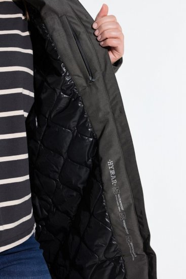 Ulla Popken 821737 Parka matelassée HYPRAR à capuche Gris foncé chiné - Vestes - Vestes grande taille pour femme