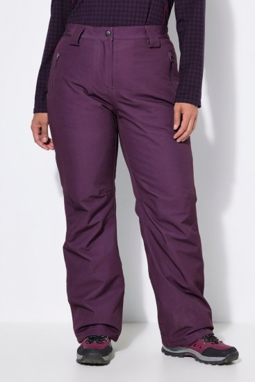 Ulla Popken 822018 Pantalon technique imperméable doublé polaire Prune - Vêtements de pluie - 