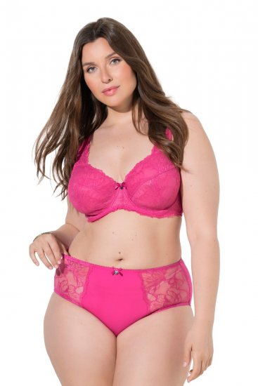 Ulla Popken 822864 Culottes en dentelle Rose - Culottes - 