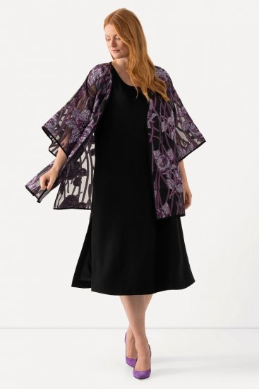 Ulla Popken 823276 Robe sans manches Noir - Robes maxi - Robes longues pour femmes rondes