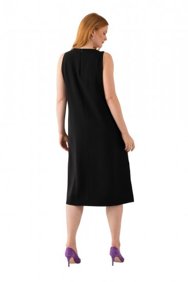 Ulla Popken 823276 Robe sans manches Noir - Robes maxi - Robes longues pour femmes rondes