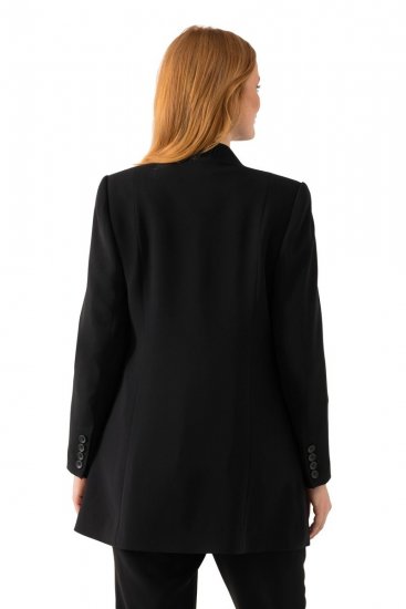 Ulla Popken 823318 Blazer à col montant Noir - Blazers - Vestes blazer pour femme, grandes tailles
