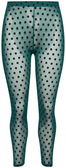 Ulla Popken 823383 Legging collant à pois Vert olive - Collants & chaussettes - 