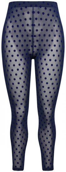 Ulla Popken 823383 Legging collant à pois Bleu marine - Collants & chaussettes - 