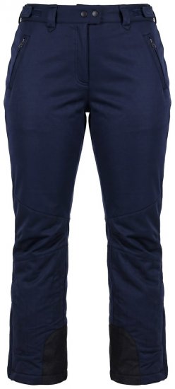 Ulla Popken 824297 Pantalon softshell à guêtres pare-neige Bleu marine - Vêtements de ski - 
