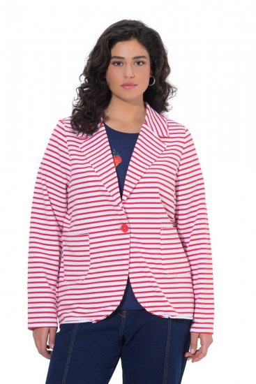 Ulla Popken 824355 Blazer en jersey Corail - Blazers - Vestes blazer pour femme, grandes tailles