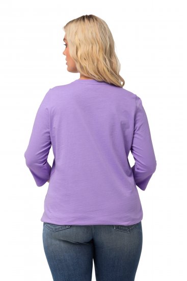 Ulla Popken Horticultural Graphic Floral Tee Pale Lilac - T-shirts imprimés pour femme - 
