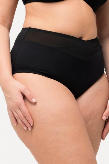 Ulla Popken 825676 Culotte gainante taille haute Noir - Lingerie gainante - 
