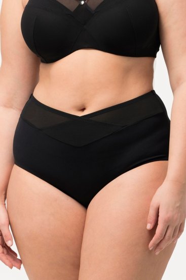 Ulla Popken 825676 Culotte gainante taille haute Noir - Lingerie gainante - 
