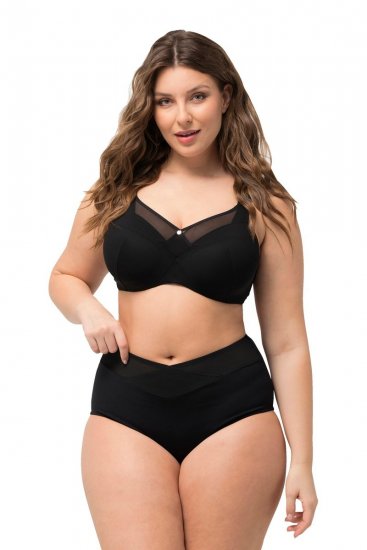 Ulla Popken 825676 Culotte gainante taille haute Noir - Lingerie gainante - 