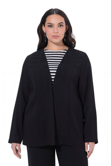 Ulla Popken 825828 Veste Noir - Vestes - Vestes grande taille pour femme