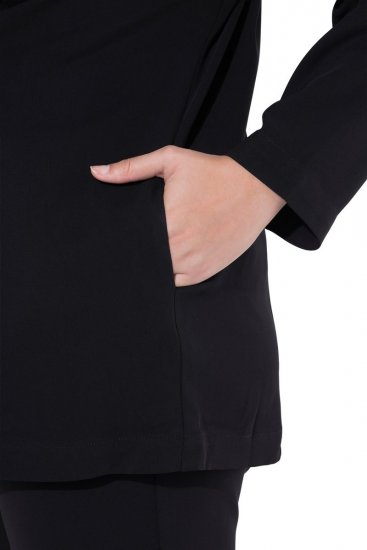 Ulla Popken 825828 Veste Noir - Vestes - Vestes grande taille pour femme