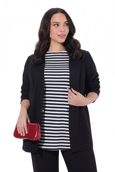 Ulla Popken 825828 Veste Noir - Vestes - Vestes grande taille pour femme