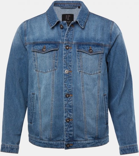 JP1880 826234 Veste en jean à poches poitrine Bleu denim - Vestes - Vestes homme grandes tailles