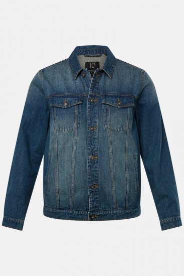 JP1880 826234 Veste en jean à poches poitrine Bleu indigo - Vestes - Vestes homme grandes tailles
