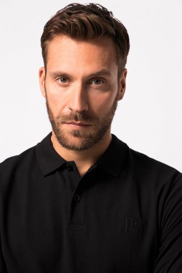 JP1880 827115 Polo à manches longues coupe ventre Noir - Polos - Polos homme grande taille