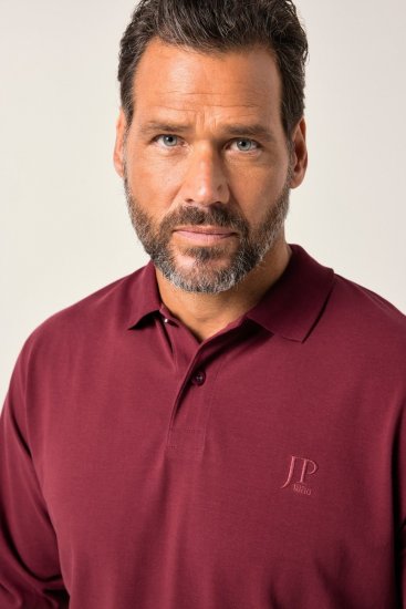 JP1880 Polo Shirt Pique Long Sleeve Red - Polos - Polos homme grande taille