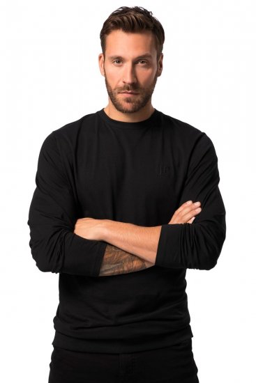 JP1880 827128 T-shirt à manches longues coupe ventre Noir - T-shirts - T-shirts Homme Grande Taille