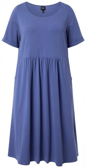 Ulla Popken 827920 Robe en jersey à manches courtes Bleu - Robes en jersey - 