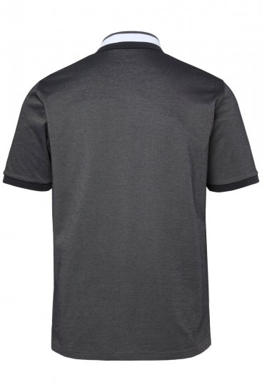 JAY-PI Quickdry Two-Tone Golf Poloshirt Black - Polos - Polos homme grande taille