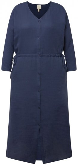 Ulla Popken 829143 Robe chemise Bleu marine - Robes chemise - 