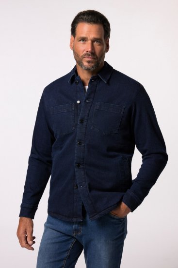 JP1880 829251 Veste en jean à doublure teddy Bleu foncé - Vestes - Vestes homme grandes tailles