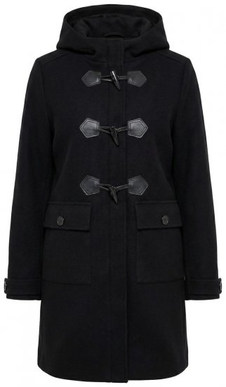 Ulla Popken 829347 Duffle-coat Noir - Manteaux - Manteaux grande taille pour femme