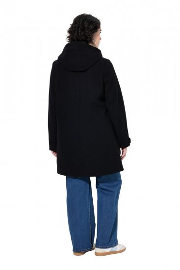 Ulla Popken 829347 Duffle-coat Noir - Manteaux - Manteaux grande taille pour femme
