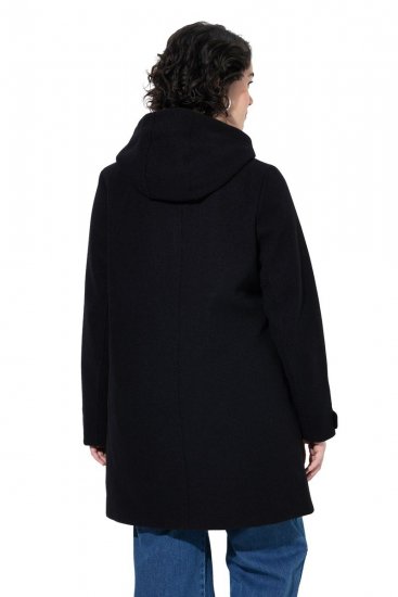 Ulla Popken 829347 Duffle-coat Noir - Manteaux - Manteaux grande taille pour femme